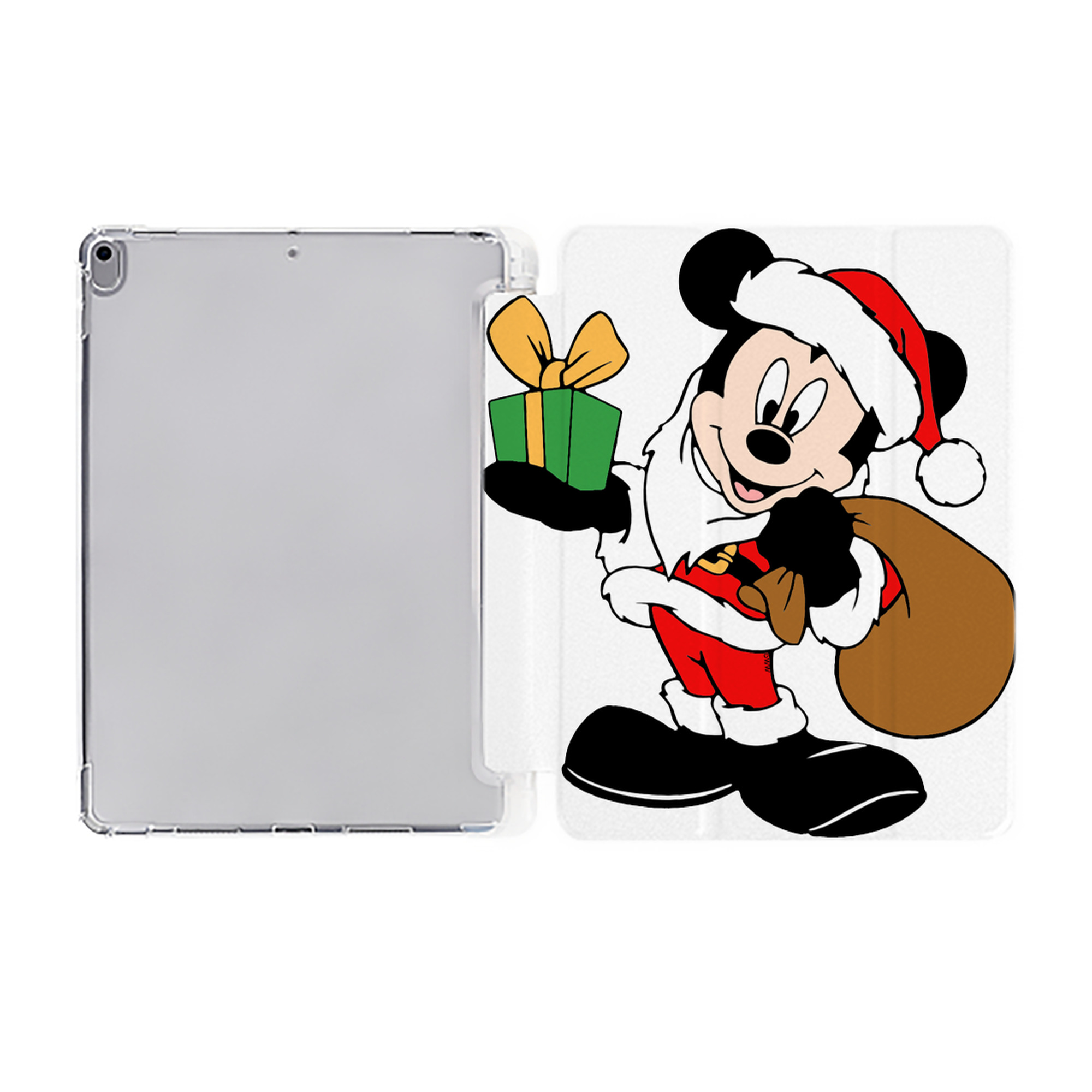 ミッキーマウス Mickey Mouse IPad ケース ペン収納付き 三つ折りスタンド PUレザー×シリコン 対応機種9.5/10.5/10.9インチ